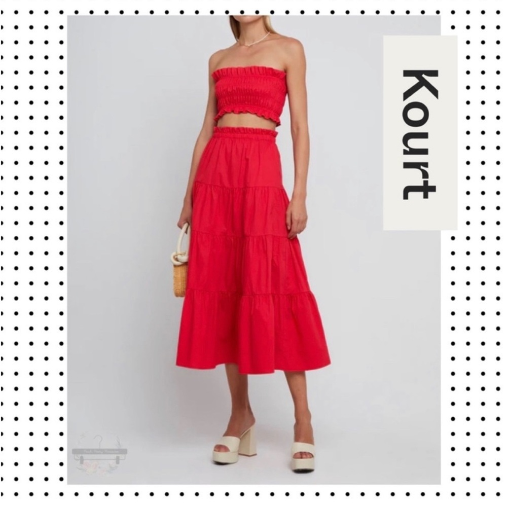 KOURT long brown skirt